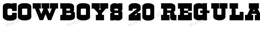 Cowboys 20 Regular字体转换
